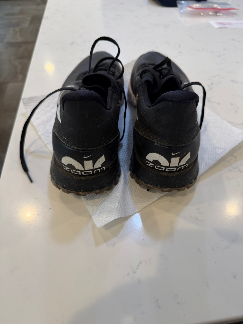 Nike mens Black and White Zoom golf shoes